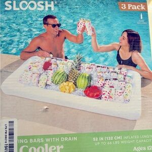 3 pack inflatable ice serving bar pool party buffet cooler